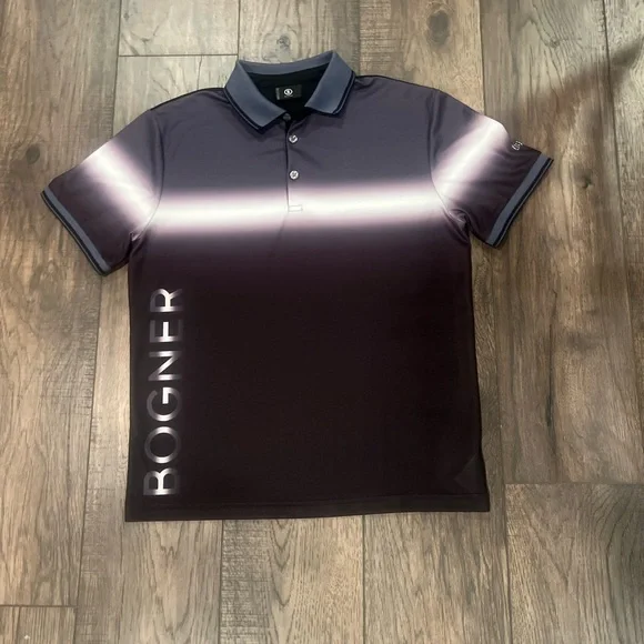 BOGNER🖤🩶 Ombré polo shirt size Medium Excellent Used Condition - Picture 2 of 7